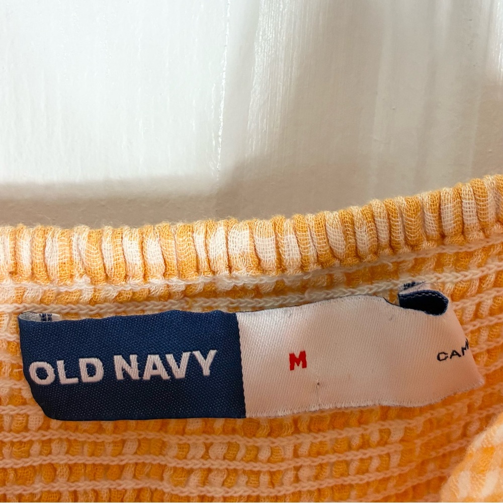 Nwot Old Navy Fit & Flare Tie-Shoulder Gingham Mini Cami Dress Size Medium Boho - Picture 3 of 6